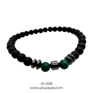 Pulsera de Malaquita, Ónix y Hematita – Equilibrio y Fuerza Interior