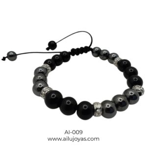 Pulsera de Ónix y Hematita – Fuerza Interior y Equilibrio
