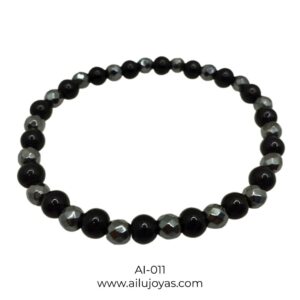Pulsera de Ónix y Hematita Facetada – Brillo Interior y Protección