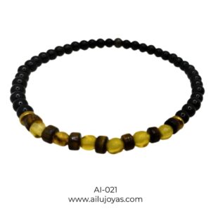Pulsera de Ónix, Ojo de Tigre y Ámbar – Fuerza y Claridad
