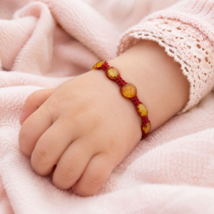 Pulsera de Protección para Bebé – Ámbar y Ojo Turco